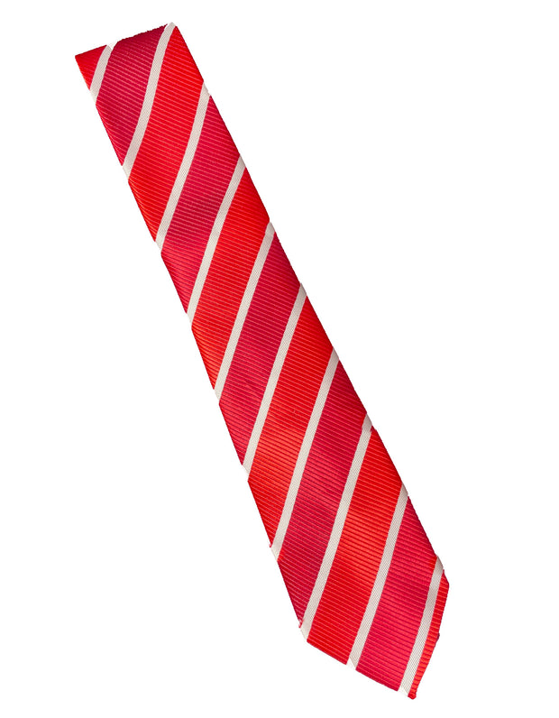 CLASSIC Neck Tie - Red with White Stripes