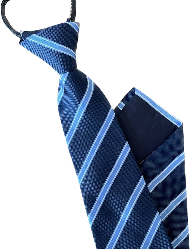 Navy, White and Blue Zip Equestrian Tie