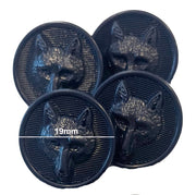 Dark Brown Fox Head Buttons