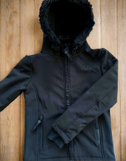 NEW Girls Harper Soft Shell Water Resistant Black Jacket