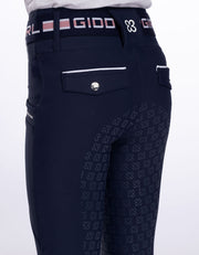 Girls Evelyn Navy Horse Riding Tights