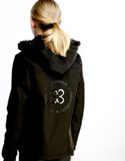 NEW Girls Harper Soft Shell Water Resistant Black Jacket