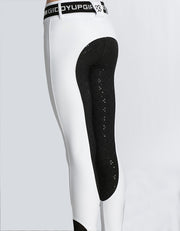 NEW!  Girls White with Black Seat Rosette Breeches