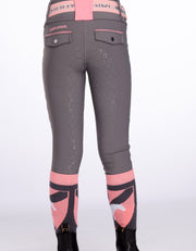 Girls Ivy Grey Horse Riding Tights