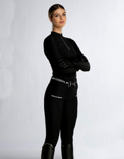 NEW Ladies & Teen Charli Black Base Layer Top