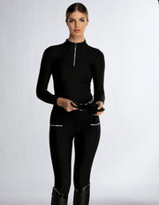 NEW Ladies & Teen Charli Black Base Layer Top