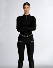 NEW Ladies & Teen Charli Black Full Gel Seat Tights