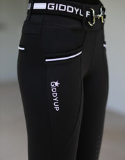 Ladies Lilly Black/White Riding Tights