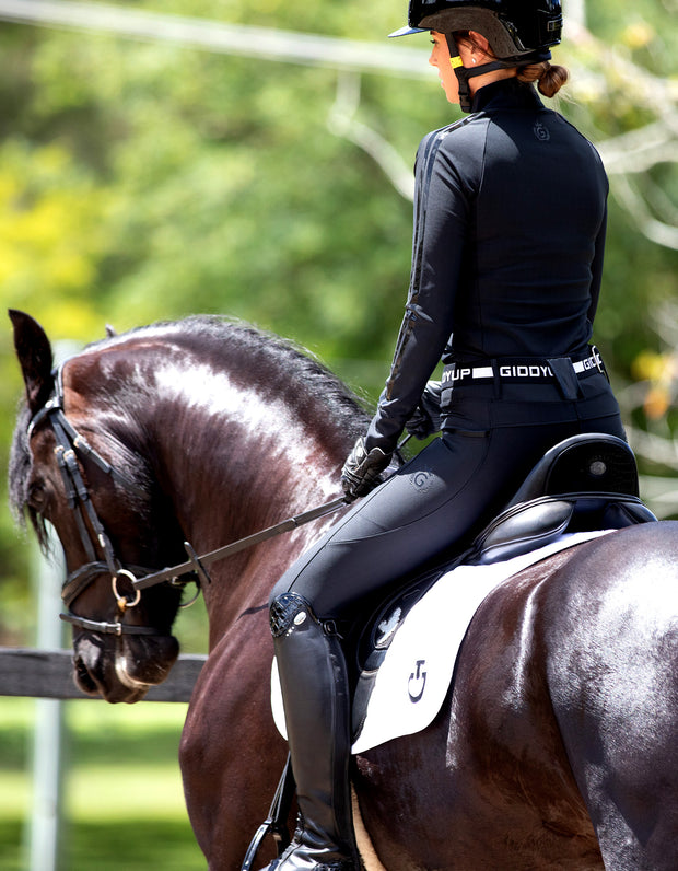 NEW Ladies & Teen Mauve Black on Black Base Layer