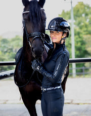 NEW Ladies & Teen Mauve Black on Black Base Layer