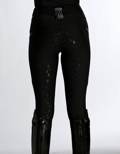 NEW Ladies & Teen Mauve Black on Black Equestrian Tights