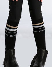 Mia Black, Tan & White Horse Riding Socks