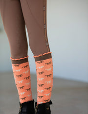 Girls Olive Horse Riding Tights