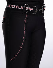 Girls Remi Black Horse Riding Tights