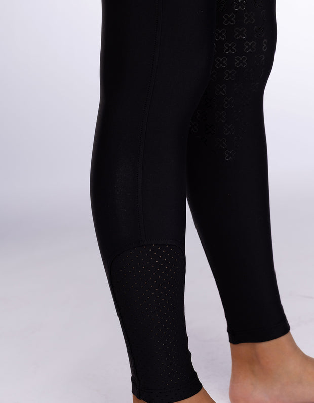 Girls Remi Black Horse Riding Tights