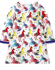 Girls Multi Coloured Horse Dress