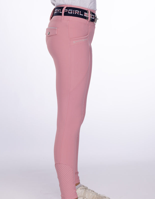 Girls Willow Pink Horse Riding Tights