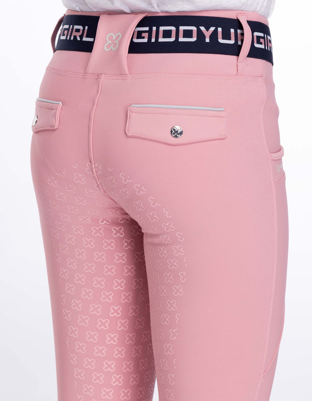 Girls Willow Pink Horse Riding Tights
