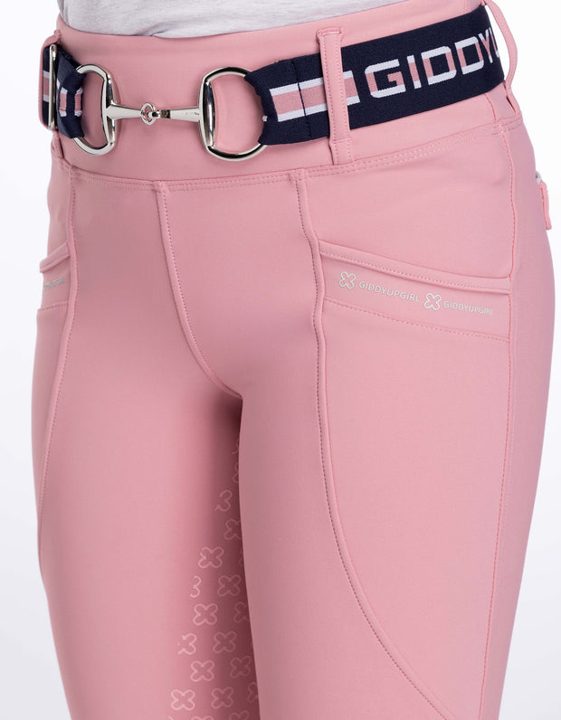 Girls Willow Pink Horse Riding Tights