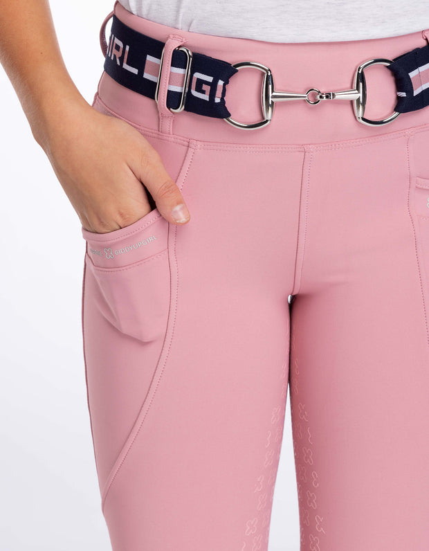 Girls Willow Pink Horse Riding Tights