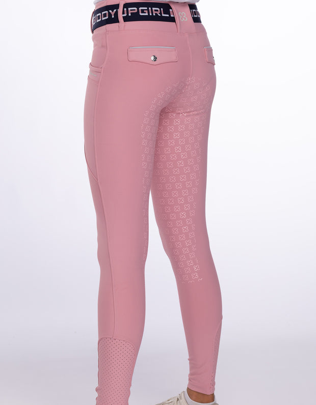 Girls Willow Pink Horse Riding Tights