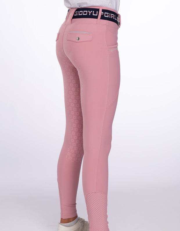Girls Willow Pink Horse Riding Tights