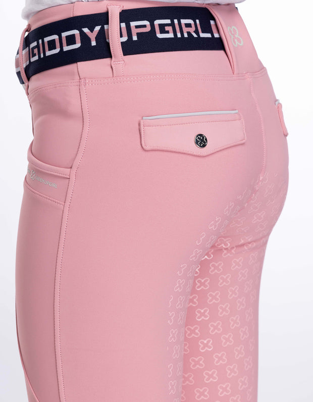 Girls Willow Pink Horse Riding Tights