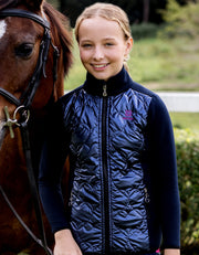 Girls Kelsie Navy Warm Up Jacket