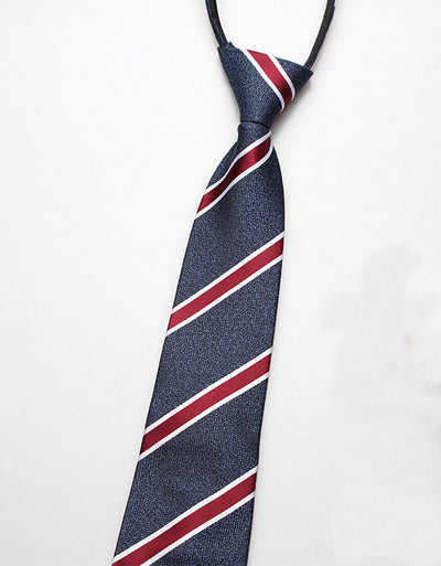 Blue, Red & White Equestrian Zipper Tie