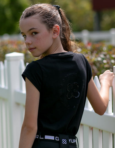 Girls Harper Black Tee