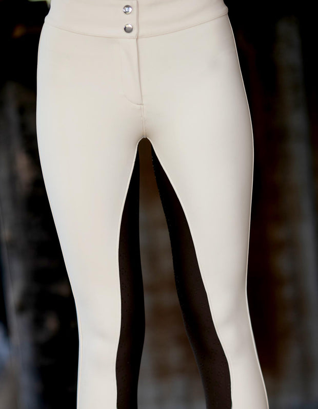 Ladies & Teen Two-Tone Garland CREAM & BROWN JODHPURS