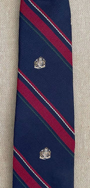 Navy & Red Stripe Childs Zipper Tie
