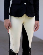 Ladies Two-Tone Garland CREAM & BLACK Horse Riding BREECHES