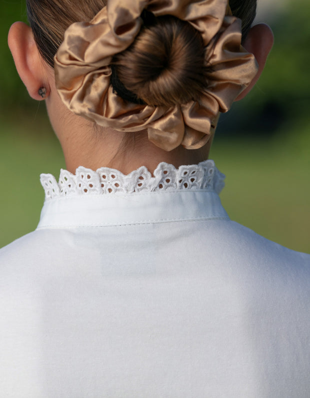 Zoe CREAM Lace Front Ruffle Show Shirt