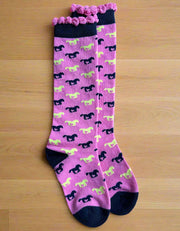 Poppy Pink Horse Riding Socks