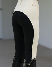 Ladies Two-Tone Garland CREAM & BLACK Horse Riding BREECHES