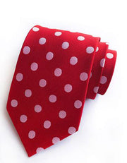 CLASSIC Neck Tie - Red w/ White Spots