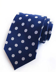 CLASSIC Neck Tie - Blue w/ White Spots