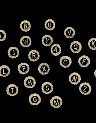 Diamante Alphabet Pins