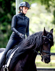 NEW Ladies & Teen Mauve Black on Black Equestrian Tights