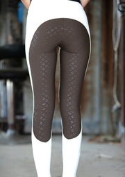 Ladies & Teen 2-Tone Cream & BROWN Garland BREECHES