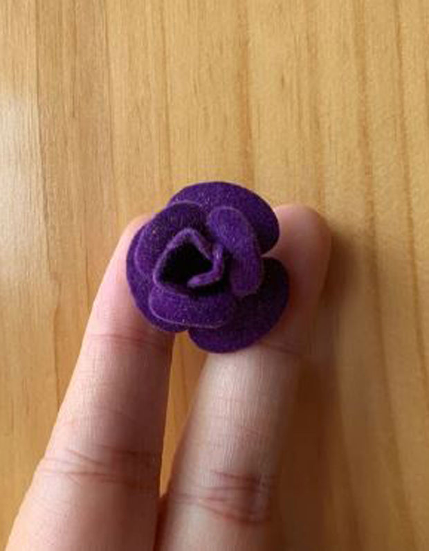 Purple Felt Lapel Rosette