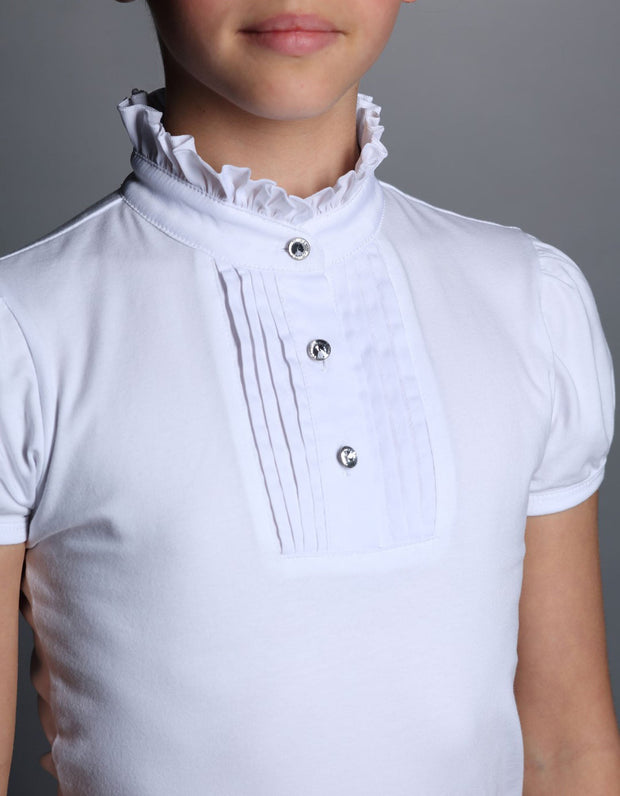 Girls Ruffle Neck Show Shirt