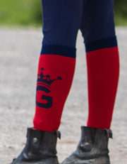 Riley Red & Navy Signature G Socks