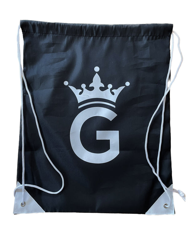 Giddyup Black Signature Logo Drawstring Bag
